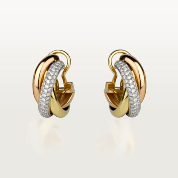 18K Trinity Diamond Earrings