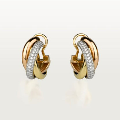 18K Trinity Diamond Earrings