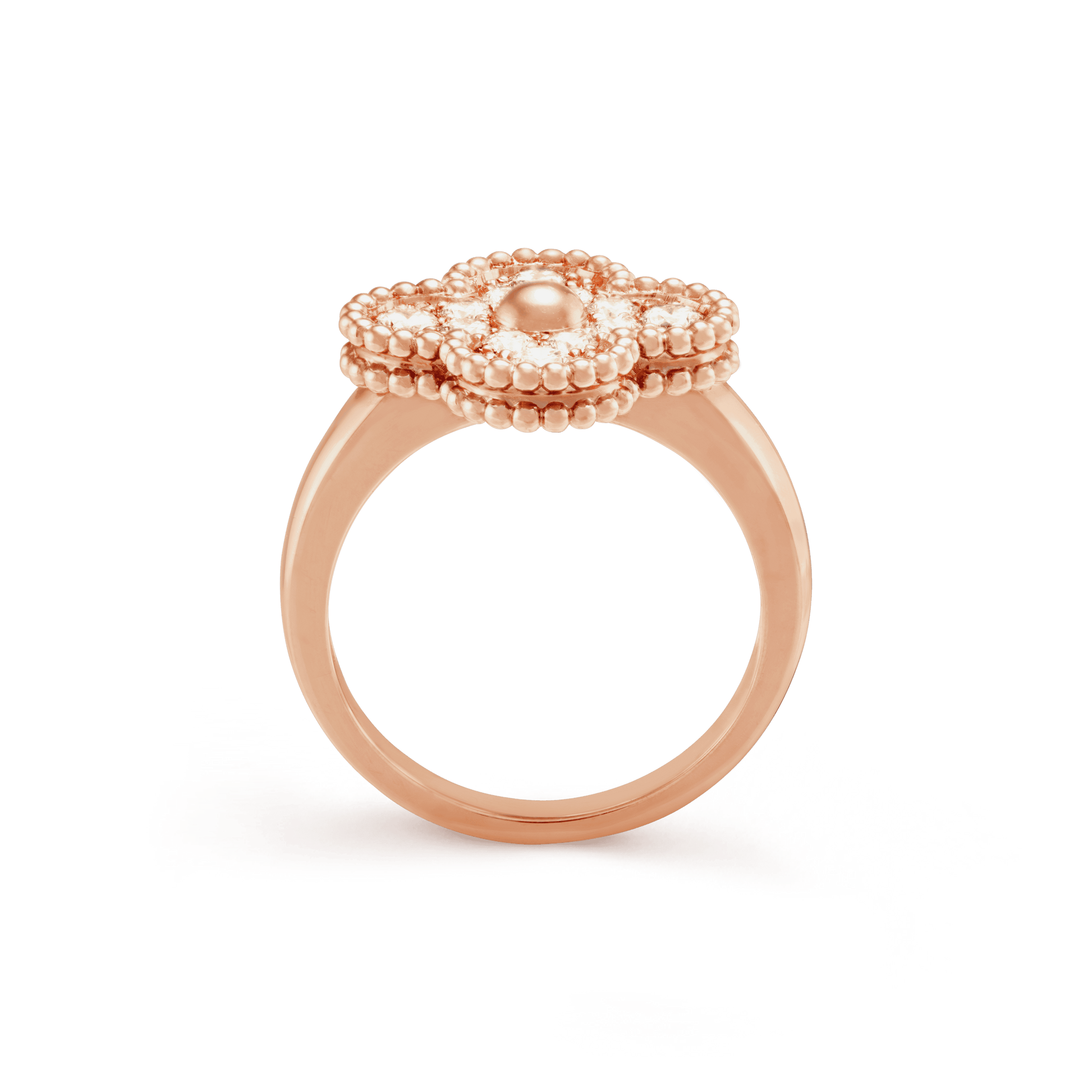 18K Vintage Alhambra Diamonds Ring