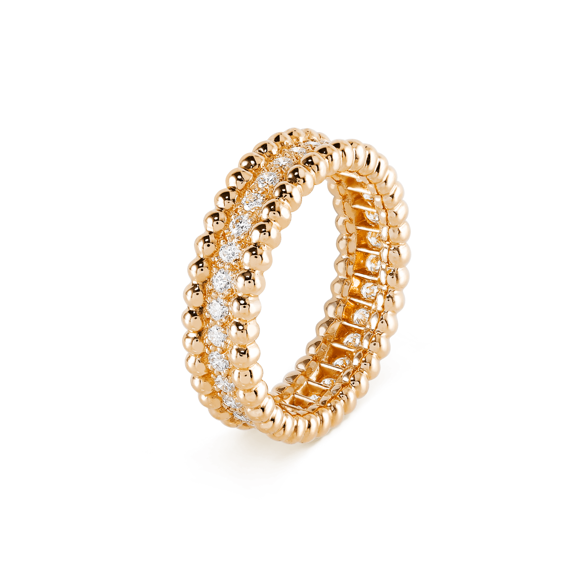 18K Perlée Diamonds Ring