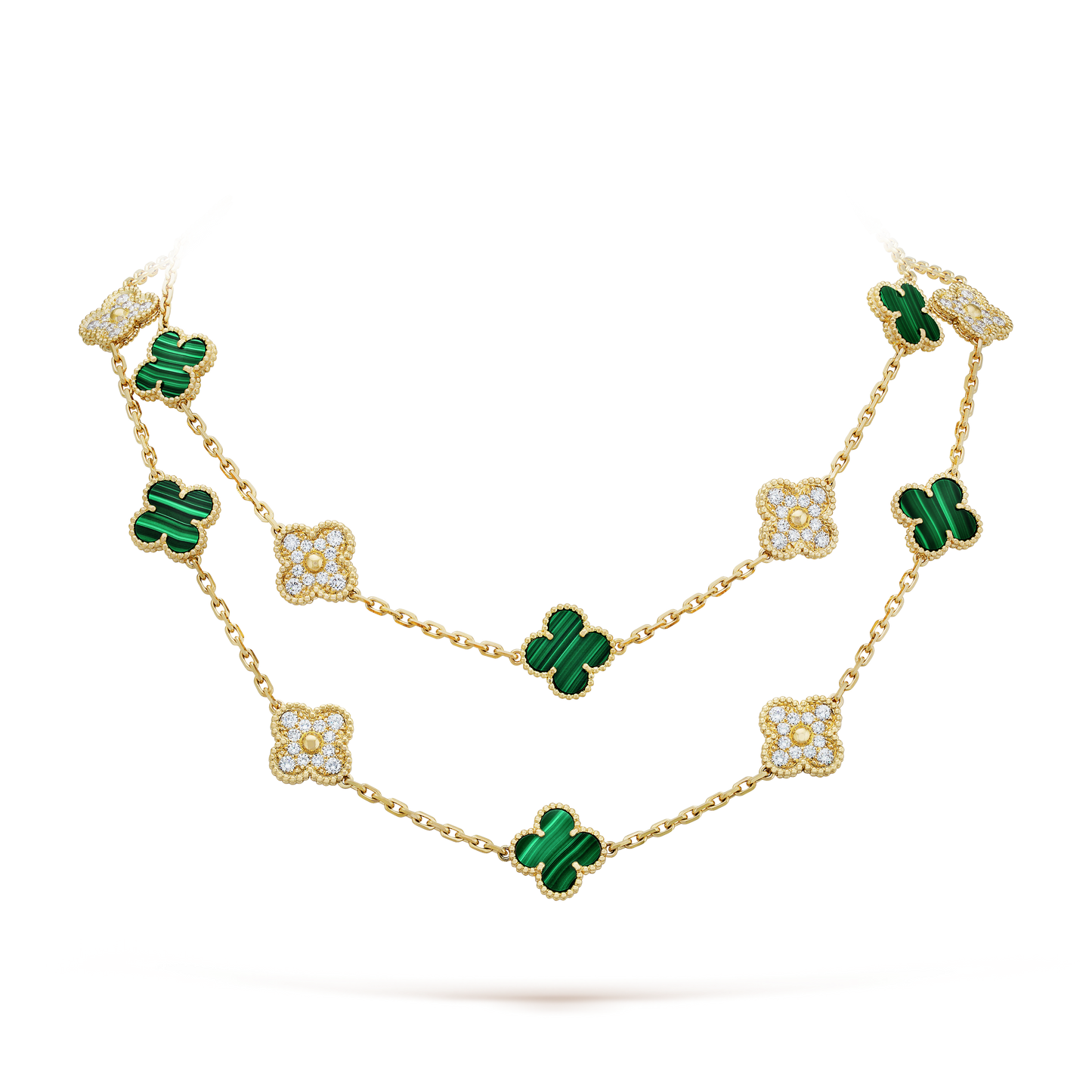 18K Vintage Alhambra 20 Motifs Long Clover Necklace