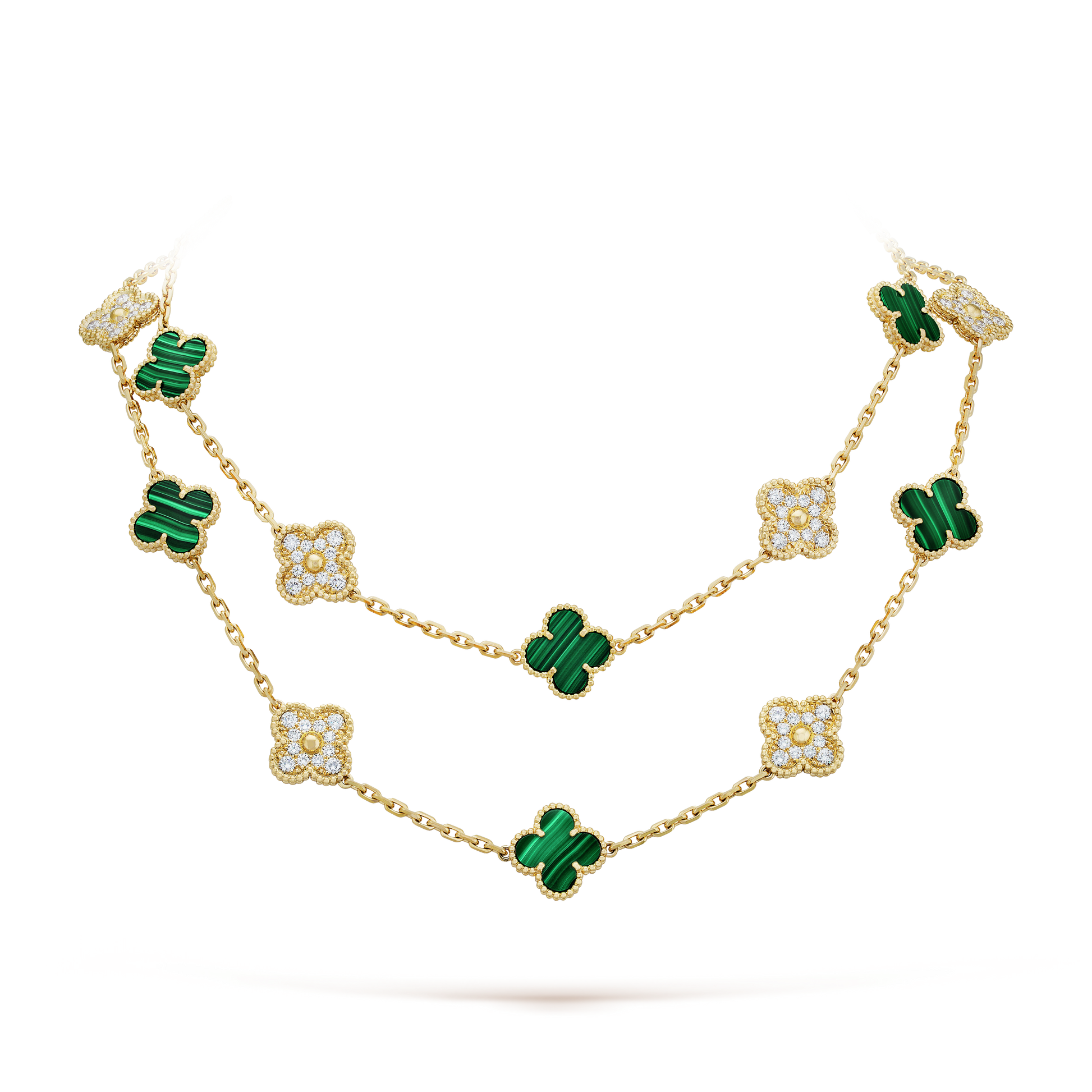 18K Vintage Alhambra 20 Motifs Long Clover Necklace