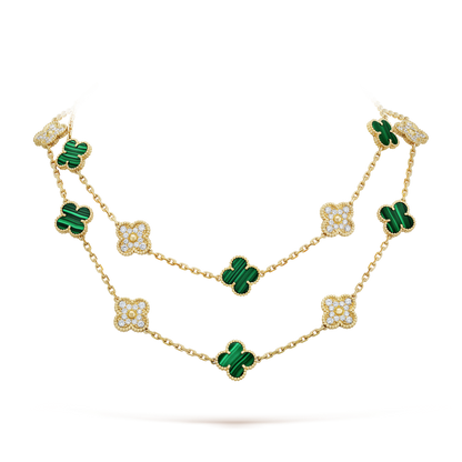 18K Vintage Alhambra 20 Motifs Long Clover Necklace
