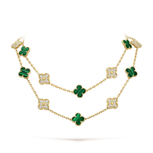 18K Vintage Alhambra 20 Motifs Long Clover Necklace