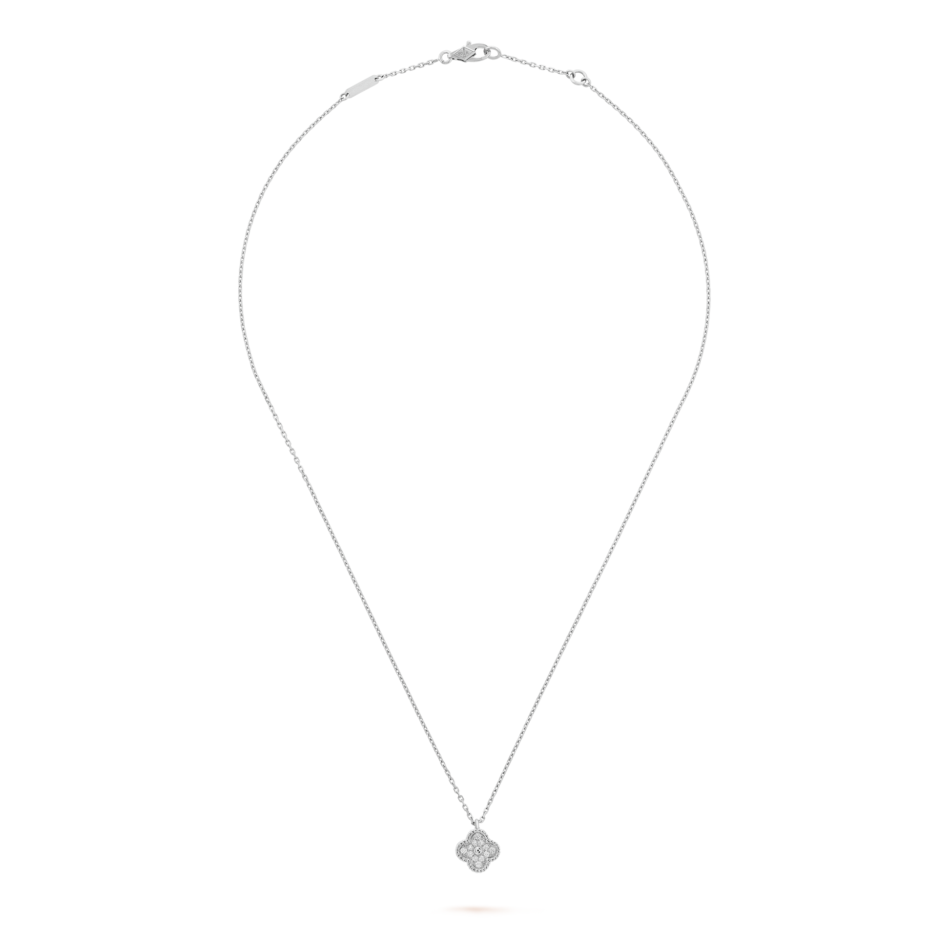 18K Sweet Alhambra Diamond Necklace