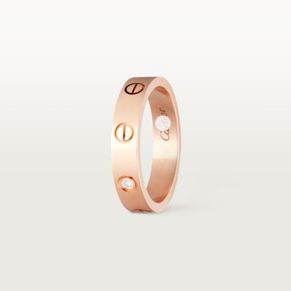 18K Love Wedding One Diamond Ring