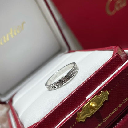 18K Love Diamond-Paved 3mm Ring