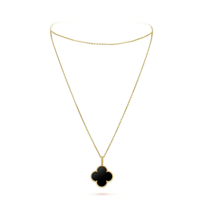 18K Magic Alhambra One Motifs Black Clover Necklace
