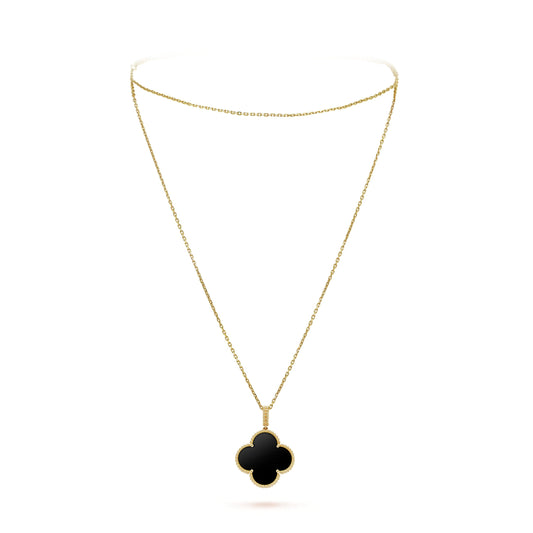 18K Magic Alhambra One Motifs Black Clover Necklace