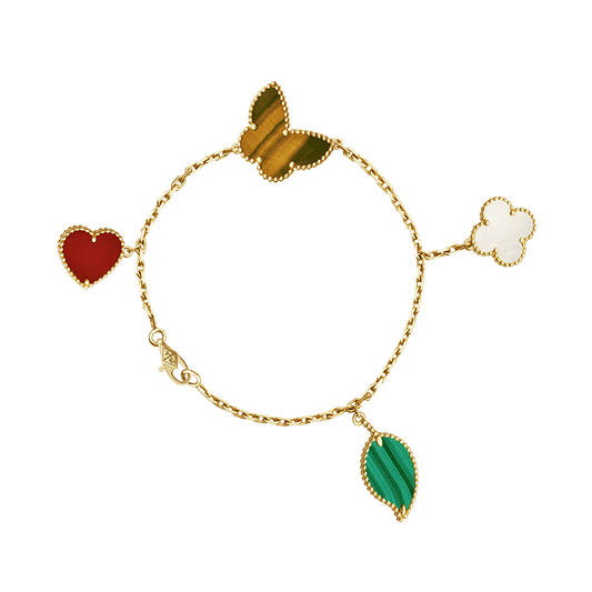 18K Lucky Alhambra Four Motifs Clover Bracelet