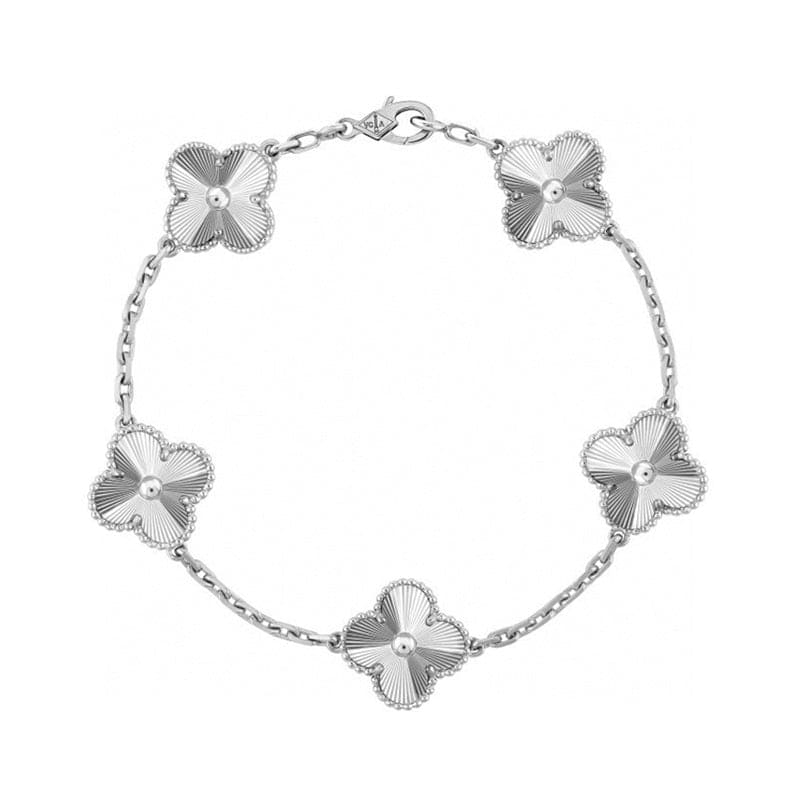 18K Vintage Alhambra Five Motifs Clover Bracelet