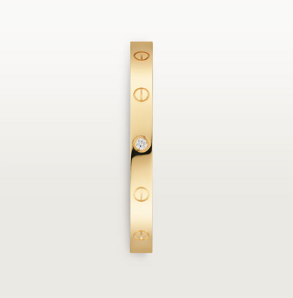 18K Open Cuff 1 Diamond Love Bracelet
