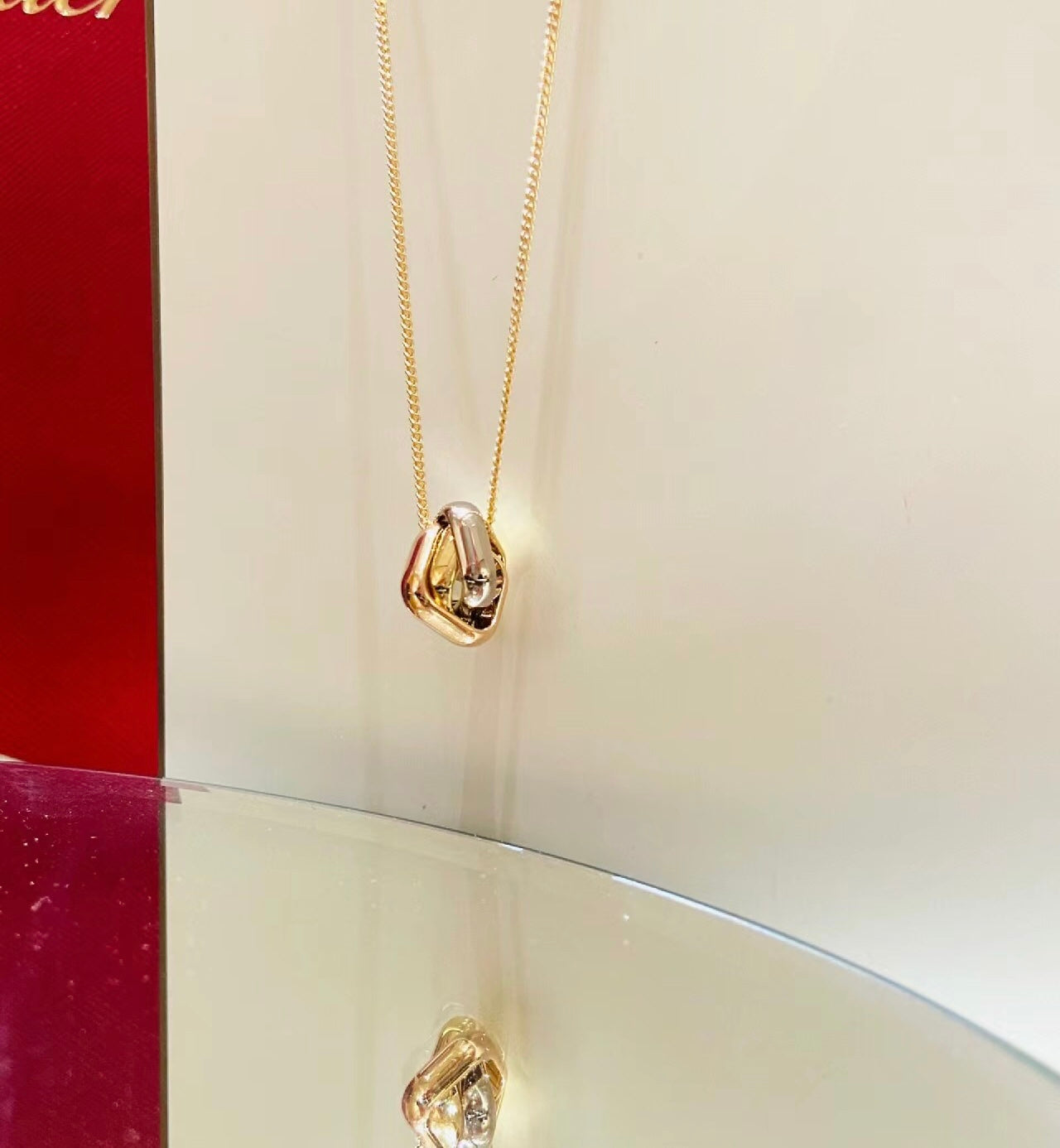 18K Trinity Cushion Necklace